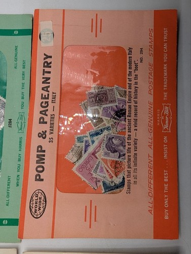 Vintage Harris Stamp & 6 Packet Lot Italy Israel Australia FInland Poland AN5 - Picture 8 of 8