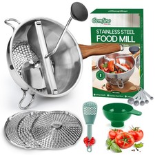Gemfino Stainless Steel Food Mill 3 Discs Tomato Potato