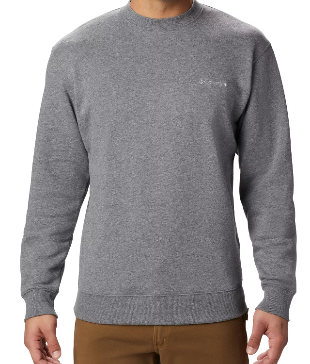 Columbia Men's Hart Mountain II Crewneck City Grey Sweatshirt Gray Size XL