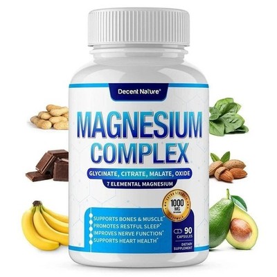 Magnesium Complex 1000mg Supplement   7 Types Including Magnesium Glycinate*/.