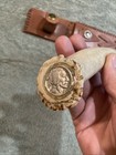 Beautiful Custom Made Buck Horn fixed blade knife with leather sheath — photo 6