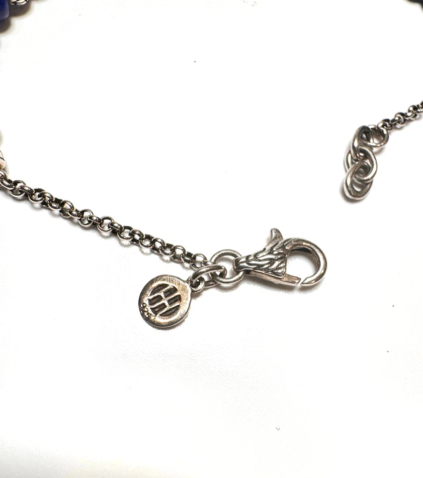 John Hardy 纯银 Lapis Lazuli 串珠手链 – 经典链条 — 第 4/4 张图片