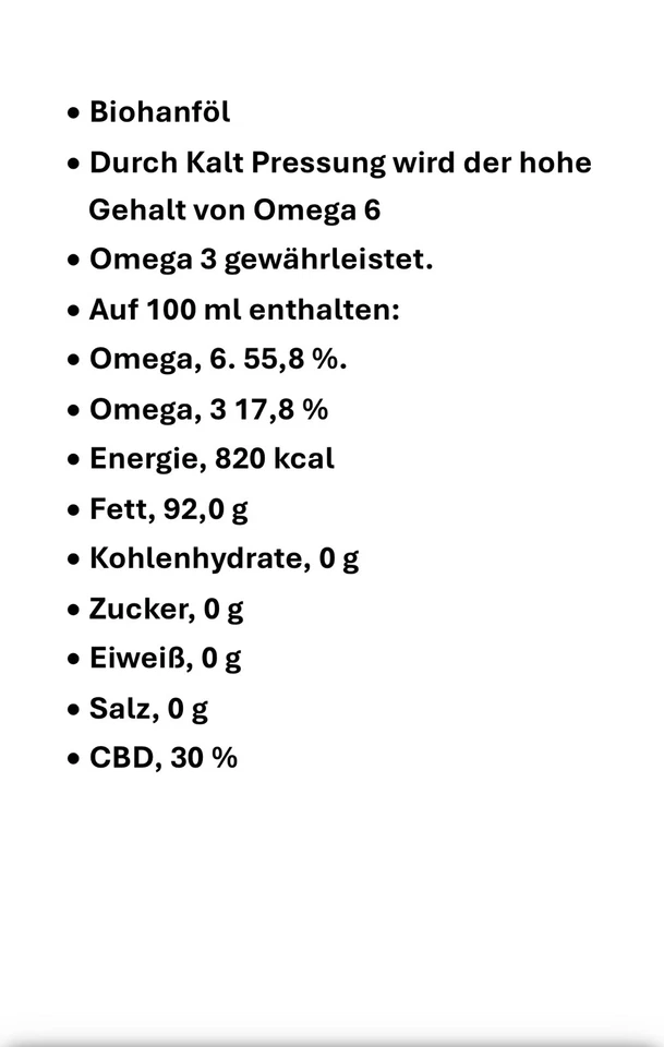 30% Bio HANFÖL - TROPFEN bei Schmerzen Schlafstörungen Angstlösend Manufaktur. - Bild 3 von 4