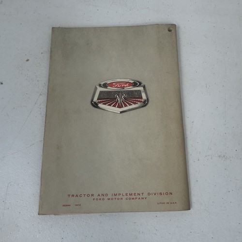 Manuale d'epoca proprietario trattore agricolo Ford serie 6000 fila - originale b - Foto 2 di 3