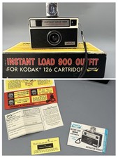 Vtg Instant Load 900 Imperial Camera 4 Kodak 126 Cartridges Box Manuel Flash
