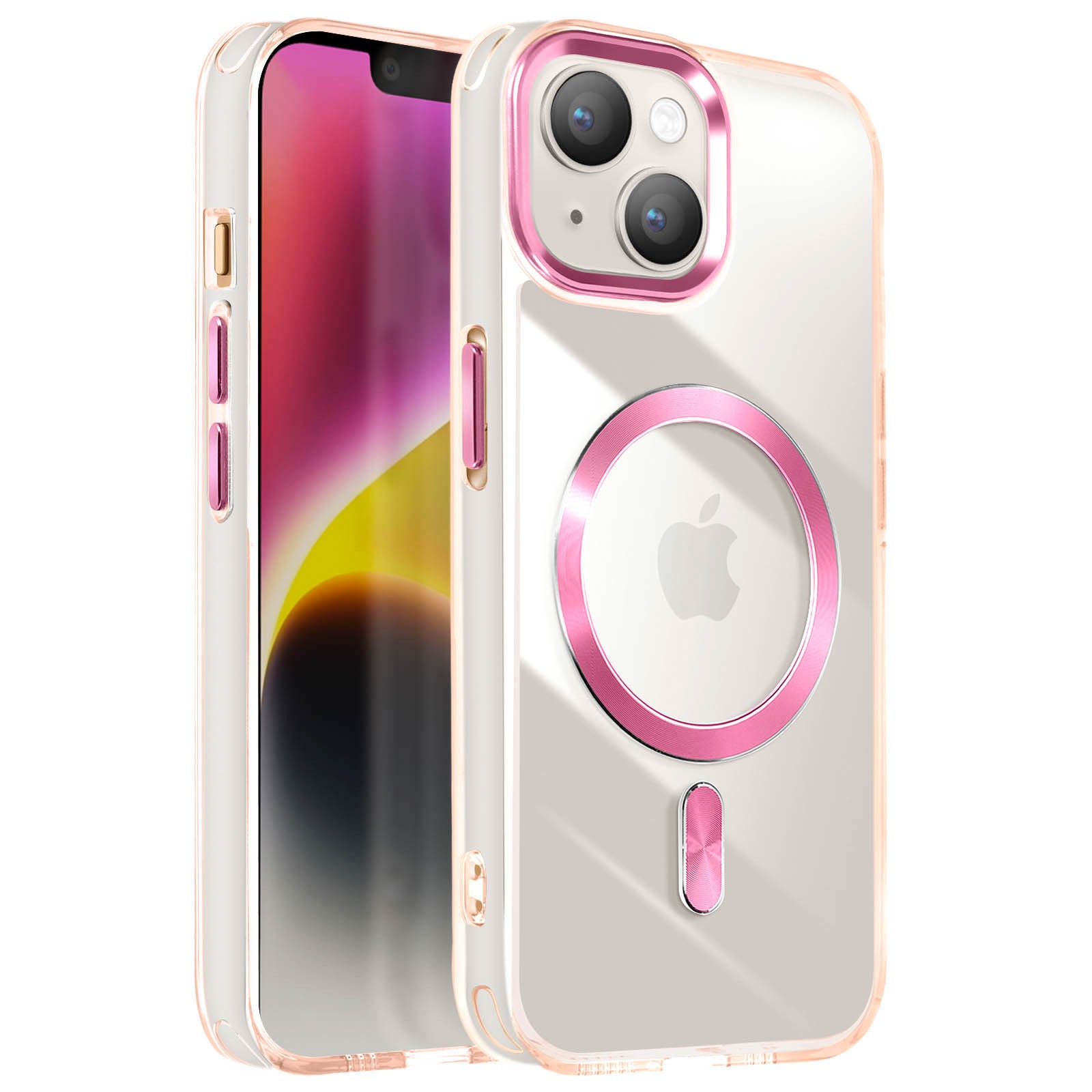 Coque iPhone 13 Rose Champagne Cristal Color pour un style chic au quotidien