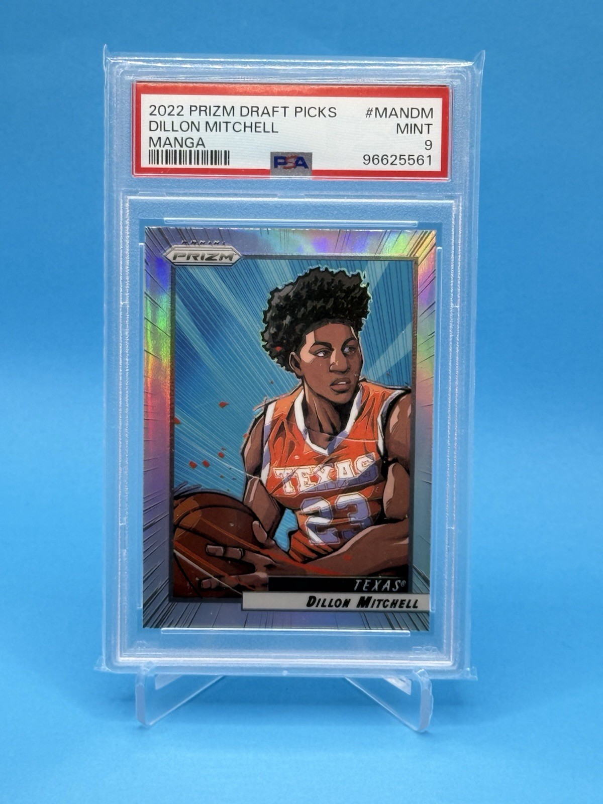 2022 Prizm Draft Picks DILLON MITCHELL Texas Longhorns MANGA - PSA 9
