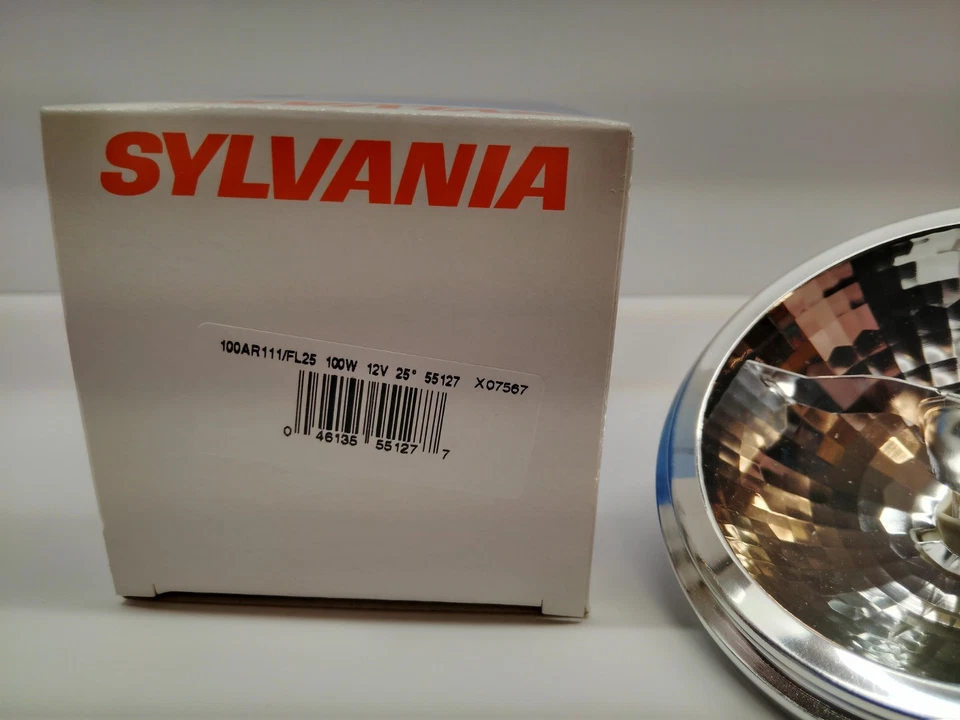 Sylvania 100AR111/FL25 12V 100W 25° G53 BASE BULBS - NEW - Image 2 of 3