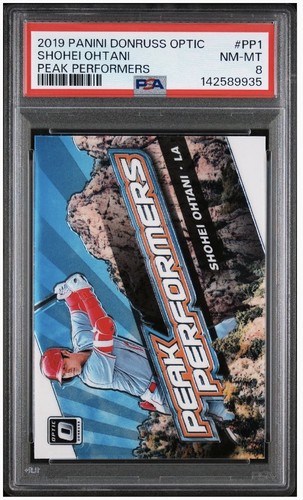 2019 Donruss OPTIC PEAK PERFORMERS #PP1 SHOHEI OHTANI PSA 8