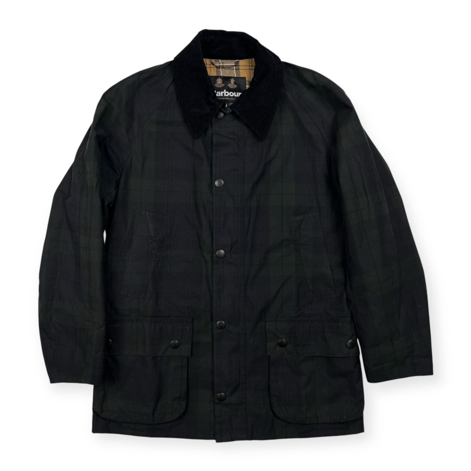 Barbour Bedale Jacket Shadow Check Pattern M Wate… - image 1