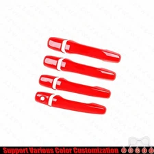 For Ford Explorer 2011-2019 Bright Red Car Exterior Side Door Handle Panel Trim