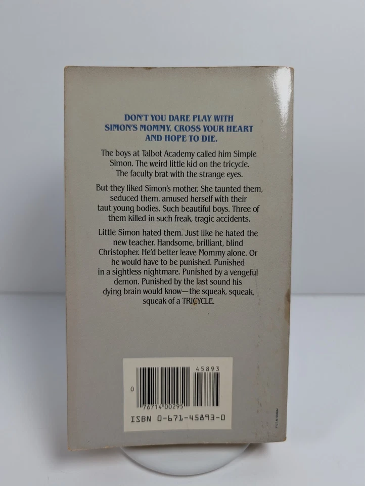 Tricycle by Russell Rhodes (1983) Pocket Books Horror Vintage Paperback 1st Prin - Image 2 of 4