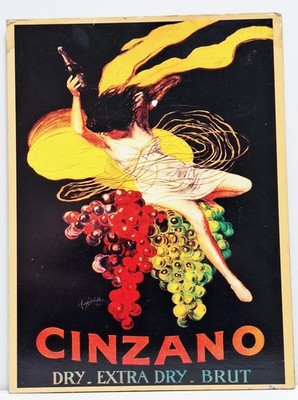Cinzano Dry Extra Dry  Brut poster on board Italian artist Leonetto Cappiello
