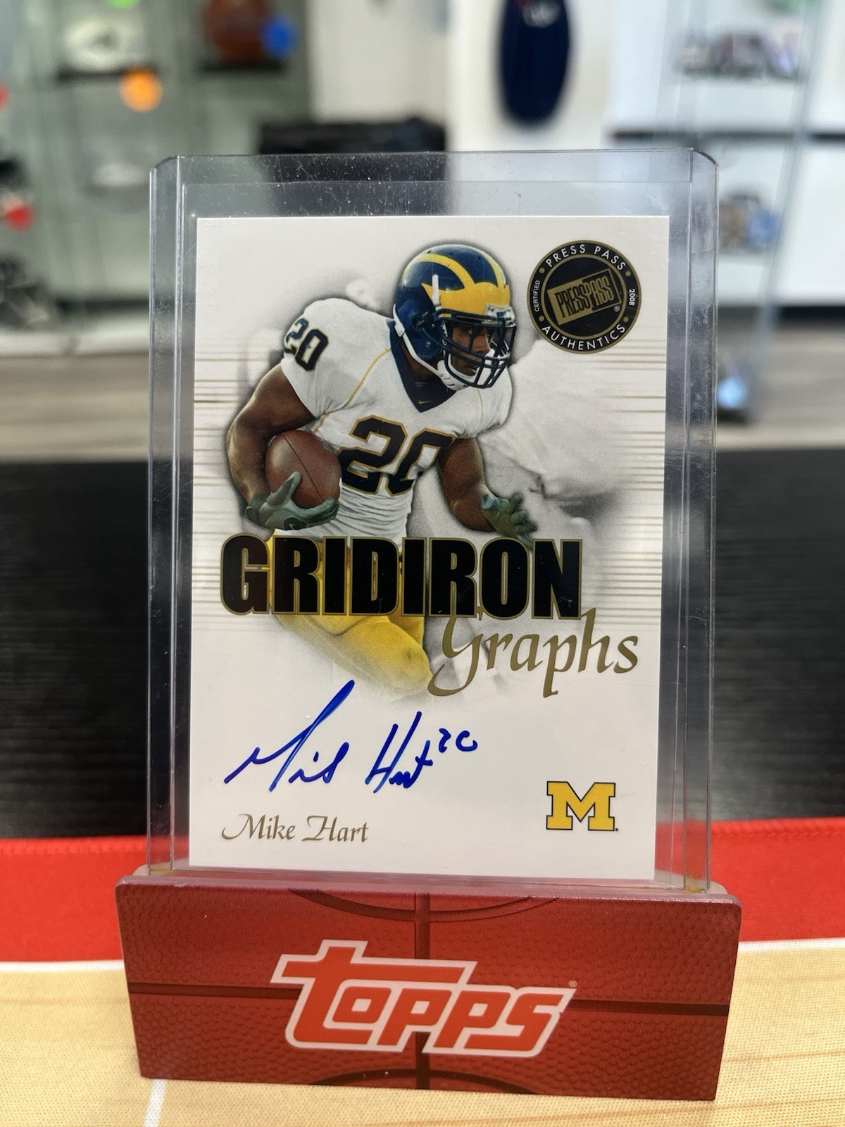 Mike Hart Press Pass Se Gridiron Graphs #GGMH Base