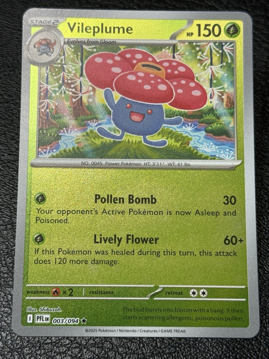 Vileplume 003/094 - Reverse Holo - Pokémon TCG: Phantasmal Flames