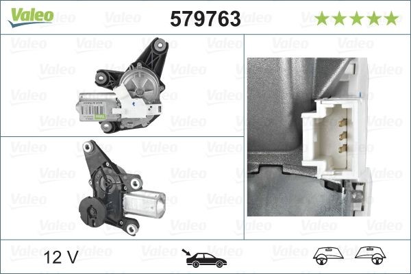 Wischermotor Hinten Valeo 579763 FÜR Renault Scheibenwischermotor-image
