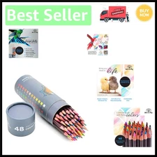 48-Color Soft Core Colored Pencil Set for Artists | Smooth Layering Experience