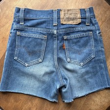 Levi  s Vintage 70's Orange Tab Cut Off Jean Shorts Size 26
