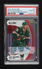 2023 Upper Deck Allure Red Rainbow Mats Zuccarello #70 PSA 10 GEM MT Auto 1c6k