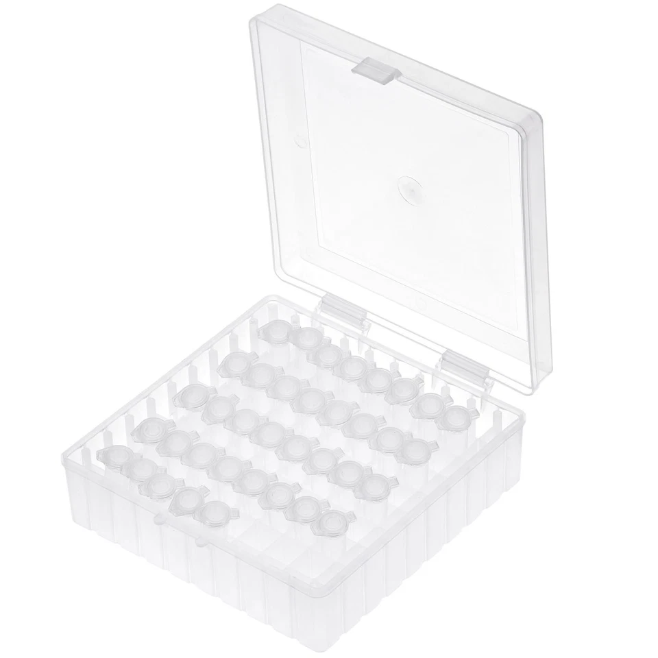 Zentrifugenröhrchen Gefrierlagerbox 100 Plätze für 1,5/1,8/2ml Reagenzglas, Weiß - Bild 4 von 4