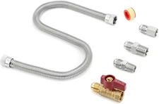 Stanbroil One Stop Gas Appliance Hook Up Kit 12.3 x 3.6 x 1.6 inches, Silver 