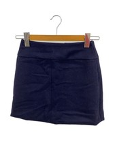 CHANEL Skirt, Size 36, Wool, Navy, Solid Color, P51908V38603