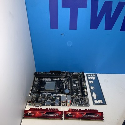 GIGABYTE GA-F2A68HM-H Micro ATX Motherboard With I/O Shield, 2x4GB Ram& CPU