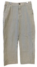 Polo Ralph Lauren Boys Size 7 Vertical Striped Seersucker Pants Logo Adj Waist