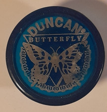 Vintage Duncan Butterfly YoYo Classic Toys Blue-Needs String