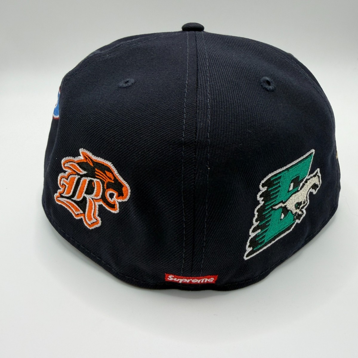 Supreme x New Era Mascots S Logo 59FIFTY Hat Navy Size 7 3/4 Brand