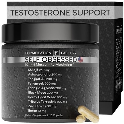 Self Obsessed Masculine Vitality & Testosterone Support - 10-in-1 Complex wit...