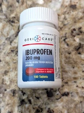 Geri Care Ibuprofen 200mg Pain Reliever 100 tablets exp: 11/2026