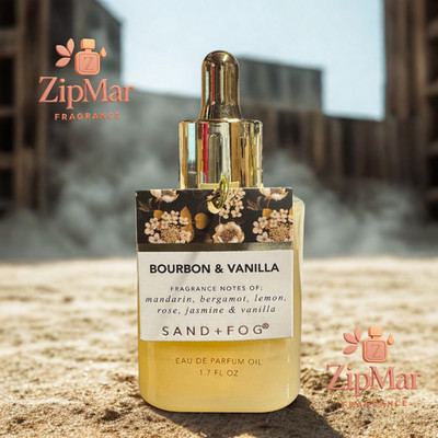 SAND+FOG Bourbon & Vanilla 50 ml Perfume Oil Dropper Unisex Fragrance Fast Ships
