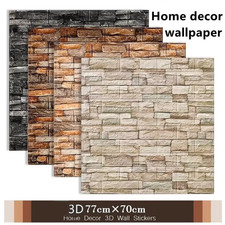 1-5Pcs 77Cm*70Cm 3D Wall Sticker Imitation Brick Bedroom Home Decor Waterproof S
