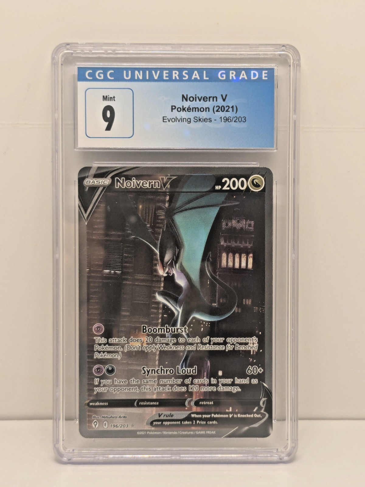 CGC MINT 9 Noivern V Alt Art 196/203 Evolving Skies Pokémon TCG