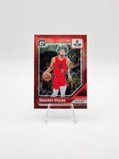 Shaedon Sharpe 2024-25 Panini Donruss Optic Red Glitter Color Match SP /75 #175
