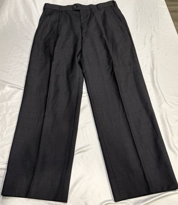 Zanella Bennett Platinum Men's Dress Pants Black Pleated Size 34