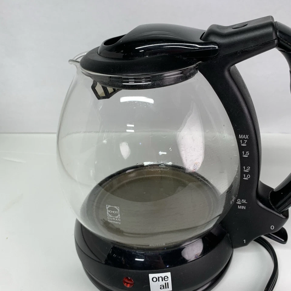 Chaleira de chá Medelco One totalmente elétrica sem fio garrafa de vidro 1,7L modelo GK-20 - Imagem 3 de 4