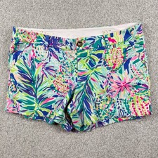 Lilly Pulitzer Callahan Shorts Women 10 Multi Pineapple Tropical 5 Inch Inseam