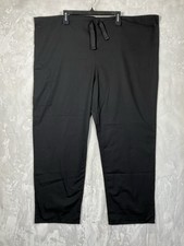 2 Pair Cherokee Workwear Black Drawstring Scrub Pants Style 4100 Size 2XL