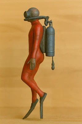 JAGER HOBBY TG101 Multi Scale model Scuba Diver – Swimming with Tank, Wetsuit & Fins