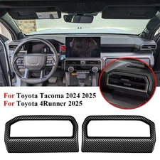 2X Dashboard Air Vent Outlet Carbon Fiber Cover Trim Kit For 2025 Toyota 4Runner