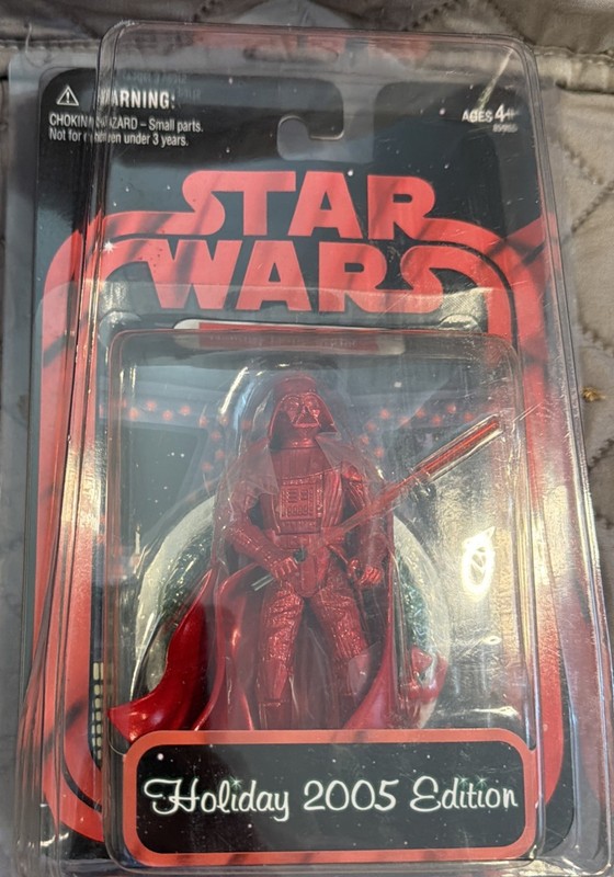 Hasbro Star Wars Holiday 2005 Edition Red DARTH VADER 3.75" Exclusive Figure NEW