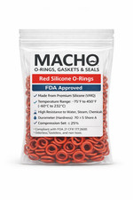 AS568-011 FDA Silicone O-Rings 70 Durometer Red Food Grade Seal  | Pack of 1250