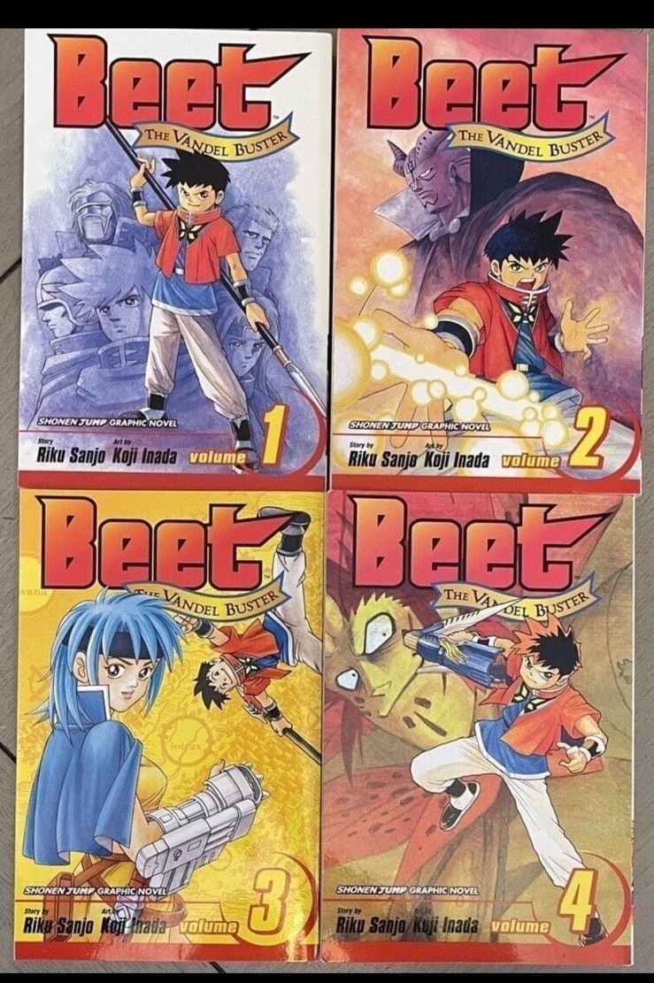 Beet the Vandel Buster Vol 1 - 4 Juego Manga Inglés Lote Shonen Jump Viz Media