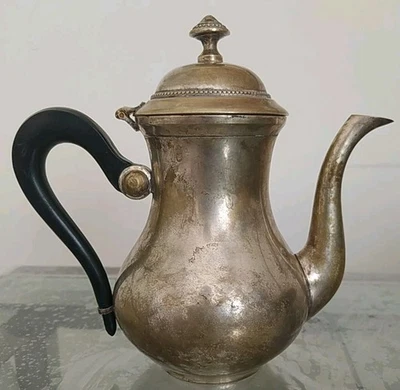 .Théière en métal argenté, hauteur 20 cm 750g  - Photo 1/4