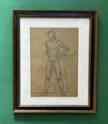 Erna Hansen (1906) Male Figure & Geometric Shadow. Dated 1935.