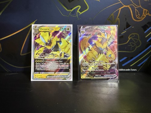 Zeraora VSTAR #55 Pokemon And  Zeraora VMAX #54 Crown Zenith