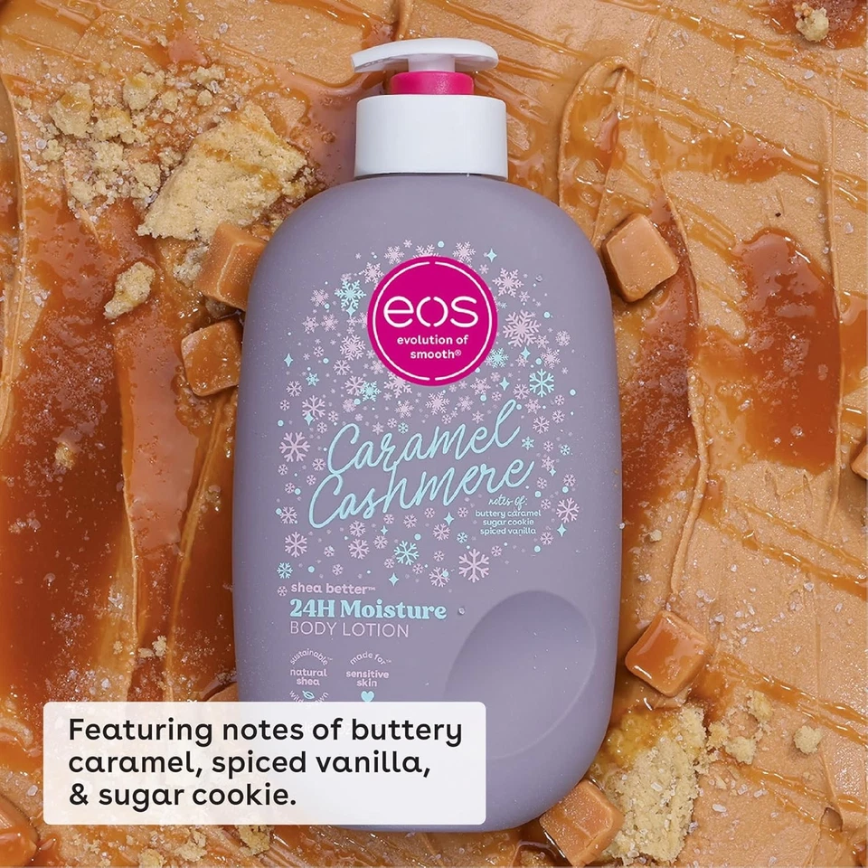 eos Caramel Cashmere Holiday Body Lotion 16oz Pack of 2 Shea Better Vegan 24H - Image 2 of 4