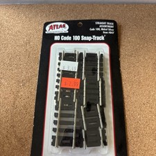 ATLAS 847 HO SCALE CODE 100 SNAP TRACK ASSORTED STRAIGHTS - 12 PIECES ATL847 NEW